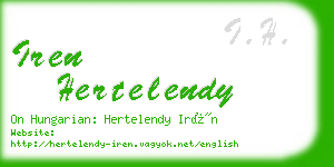 iren hertelendy business card